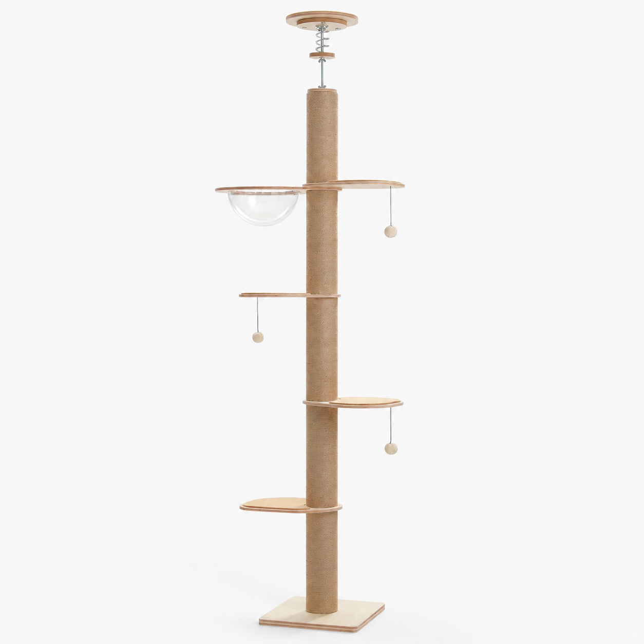 Floor-to-Ceiling Cat Tree - Adjustable Climbing Tower