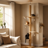 Floor-to-Ceiling Cat Tree - Adjustable Climbing Tower