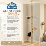 Floor-to-Ceiling Cat Tree - Adjustable Climbing Tower