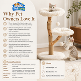 Flower Cat Tree - Cozy Floral Cat Tower