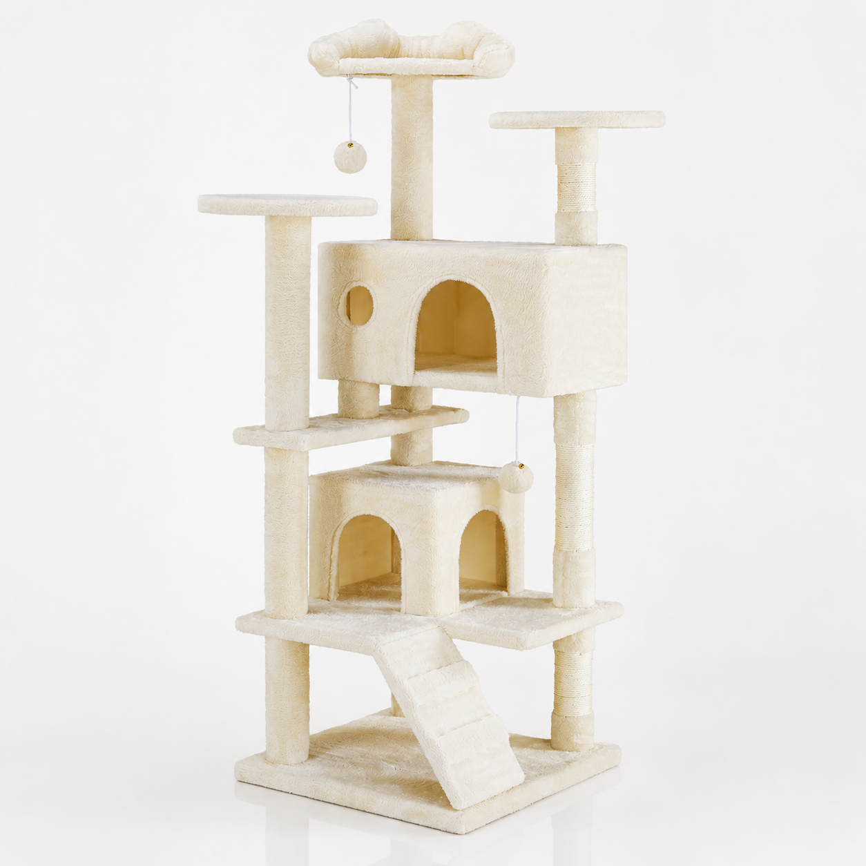 Large Multi-Level Cat Tree with Condos & Scratching Posts