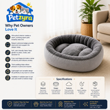Cozy Oval Pet Bed - Warm Plush Bed for Cats & Dogs