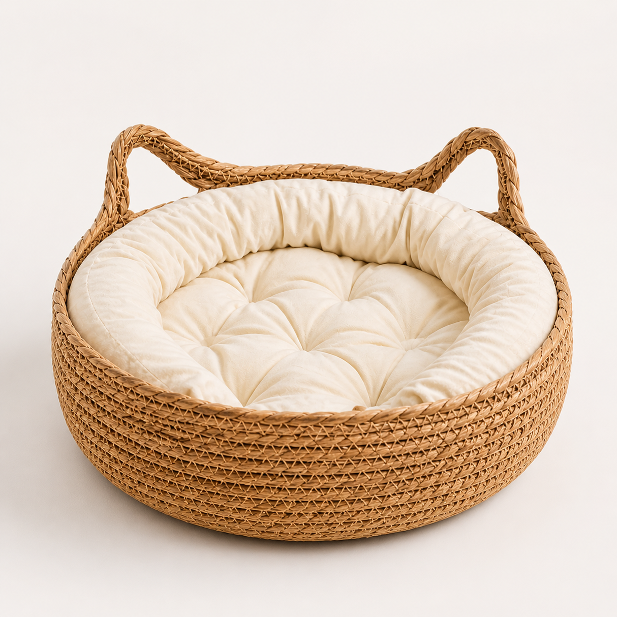 Woven Cat Bed - Handmade Comfort with Breathable Design