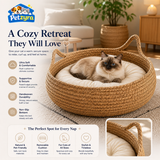 Woven Cat Bed - Handmade Comfort with Breathable Design