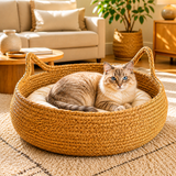 Woven Cat Bed - Handmade Comfort with Breathable Design