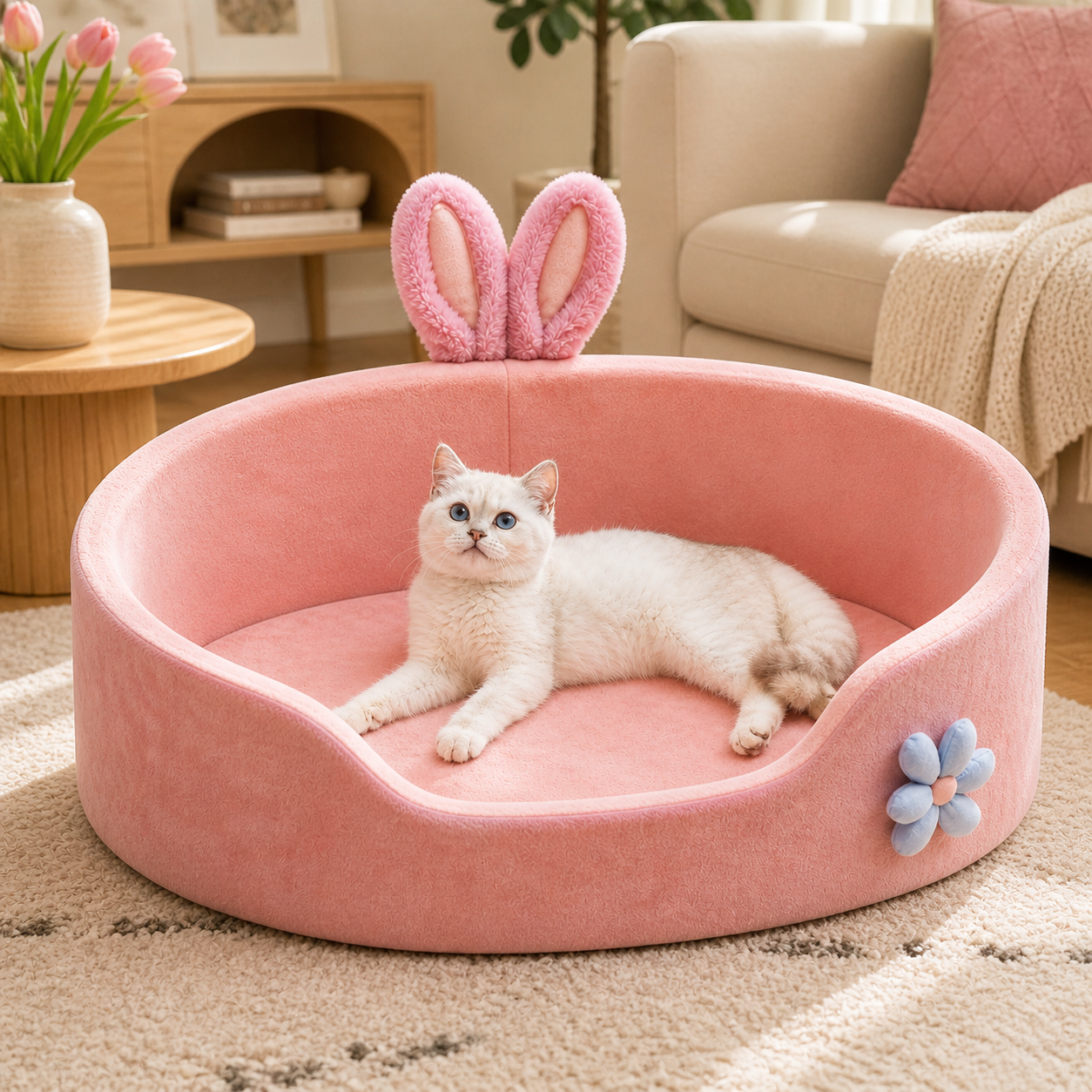 Nest Plush Pet Bed - Cozy, Supportive Comfort for Cats & Dogs