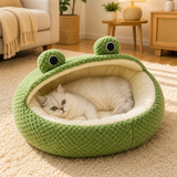 Frog Cozy Pet Bed - Playful Design with Warm, Secure Comfort