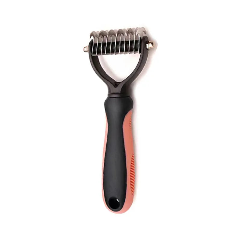 Professional Pet Deshedding Brush - Dog & Cat Fur Remover Tool