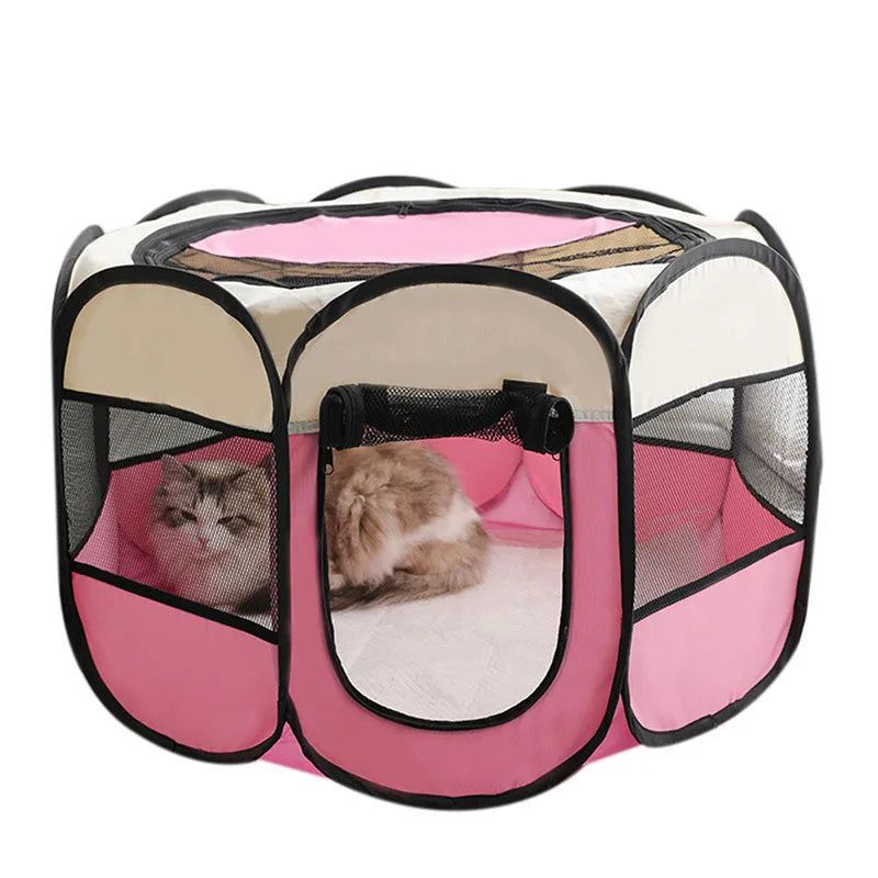 Foldable Pet Playpen - Portable Indoor/Outdoor Enclosure