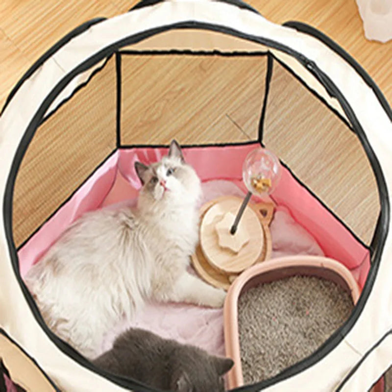 Foldable Pet Playpen - Portable Indoor/Outdoor Enclosure