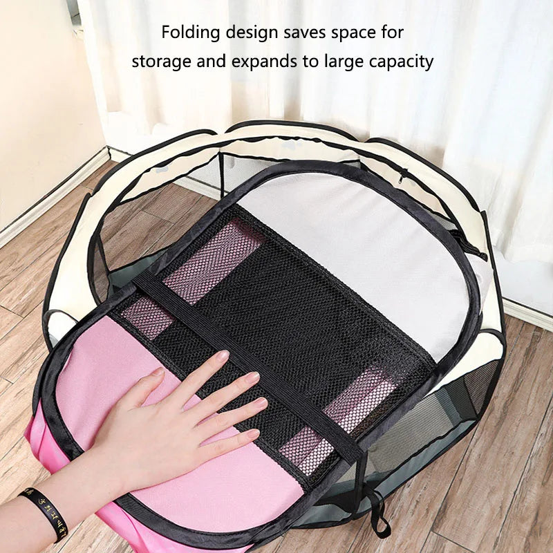 Foldable Pet Playpen - Portable Indoor/Outdoor Enclosure