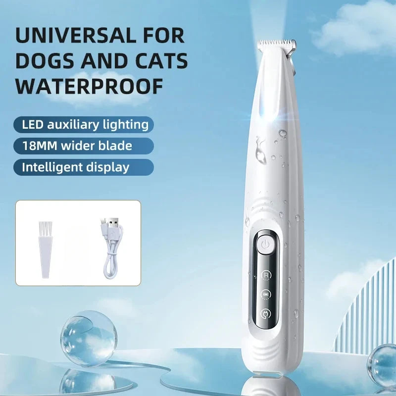 Dog Paw Trimmer - Waterproof Grooming Clippers