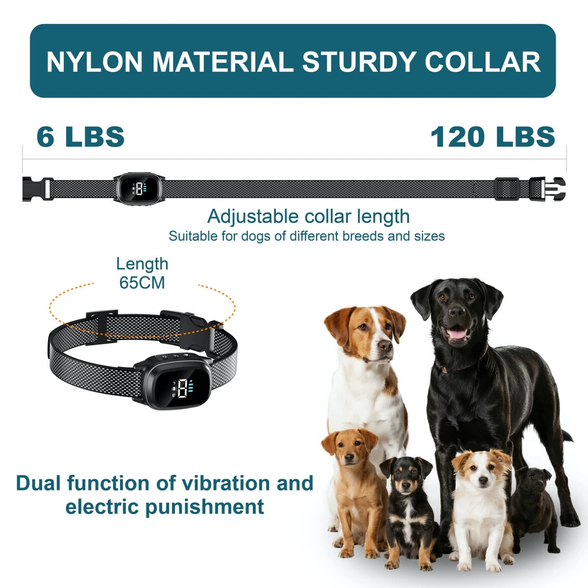 Automatic Anti-Bark Dog Collar - Stops Barking Fast