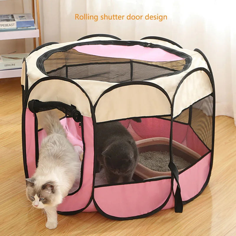 Foldable Pet Playpen - Portable Indoor/Outdoor Enclosure