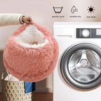 2-in-1 Plush Pet Cave Bed - Covered Nest for Cats & Small Dogs