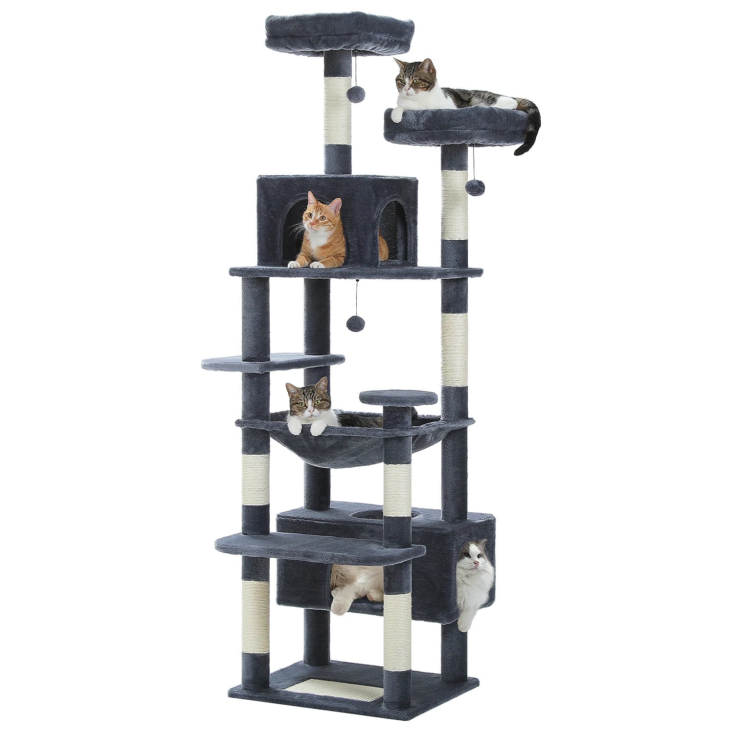 Large Cat Tree Tower - Multi-Level Scratching Post & Condo
