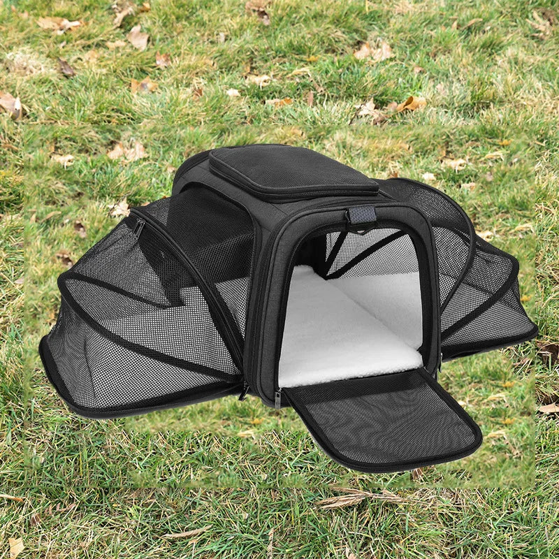 Expandable Pet Carrier Bag - Breathable Travel Comfort