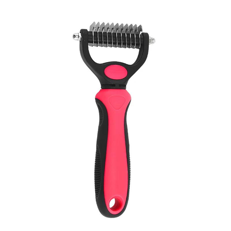Professional Pet Deshedding Brush - Dog & Cat Fur Remover Tool