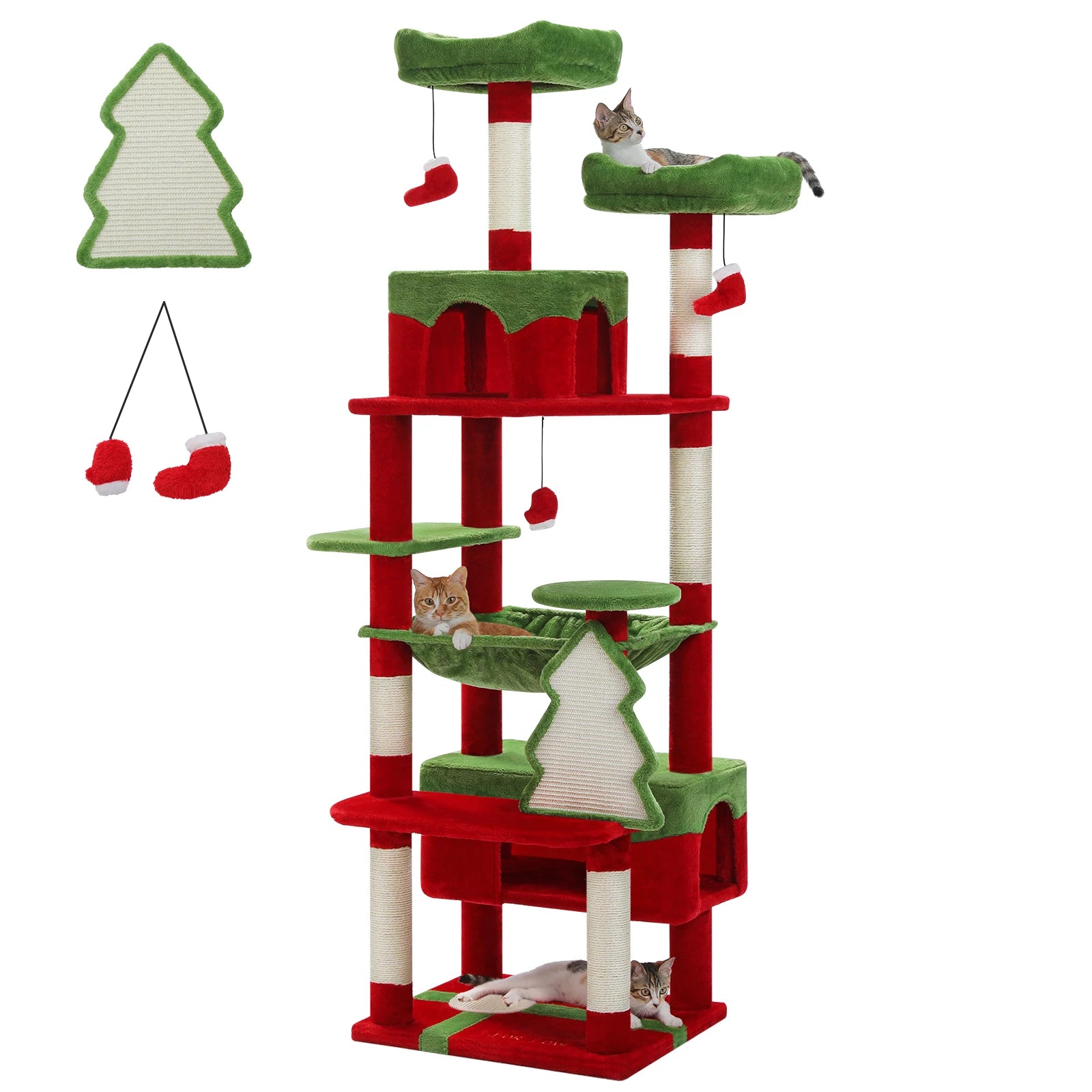 Large Cat Tree Tower - Multi-Level Scratching Post & Condo