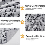 Paw Print Pet Blanket - Soft Warm Blanket for Dogs & Cats