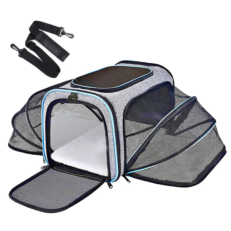 Expandable Pet Carrier Bag - Breathable Travel Comfort