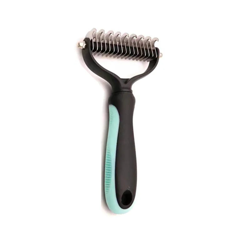 Professional Pet Deshedding Brush - Dog & Cat Fur Remover Tool