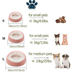 2-in-1 Plush Pet Cave Bed - Covered Nest for Cats & Small Dogs