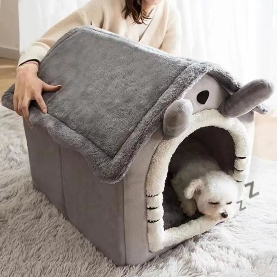 All-Season Pet House Bed - Warm & Cozy Shelter