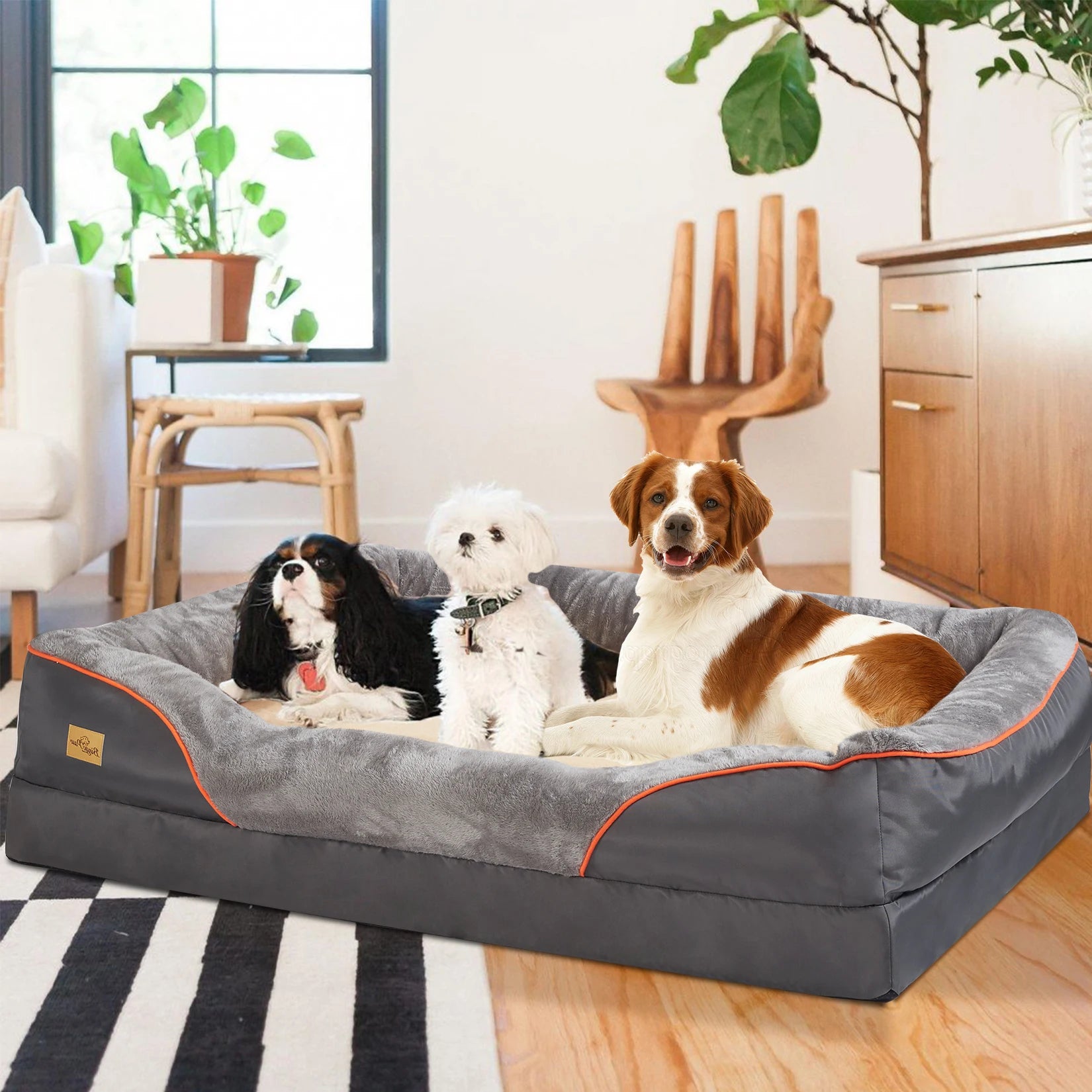 Orthopedic Dog Bed - Memory Foam Pet Bed for Large Dogs