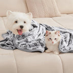 Paw Print Pet Blanket - Soft Warm Blanket for Dogs & Cats