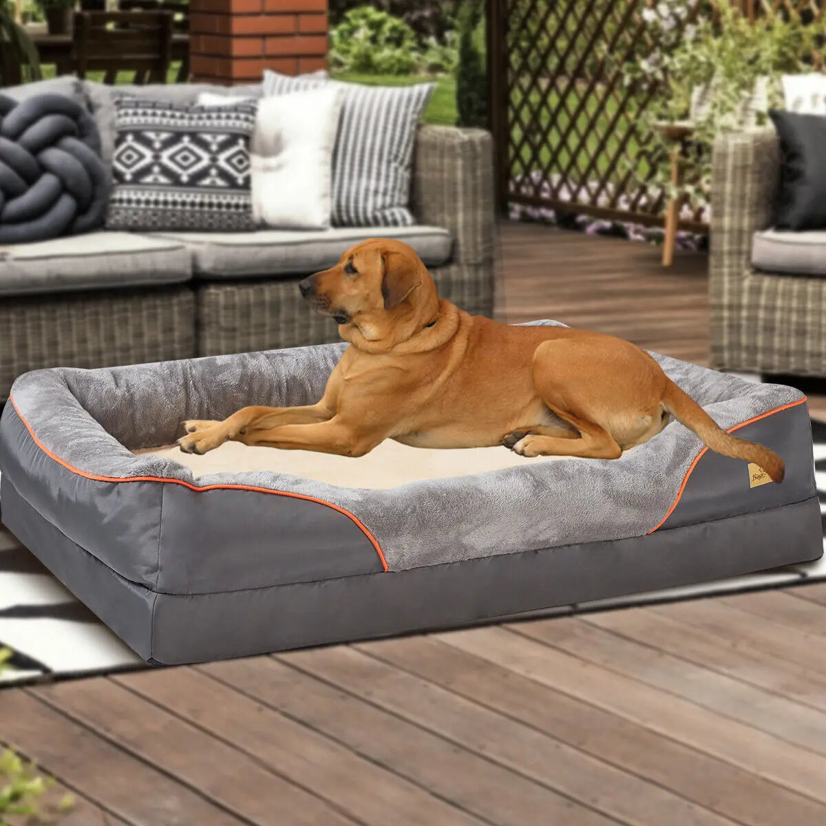 Orthopedic Dog Bed - Memory Foam Pet Bed for Large Dogs