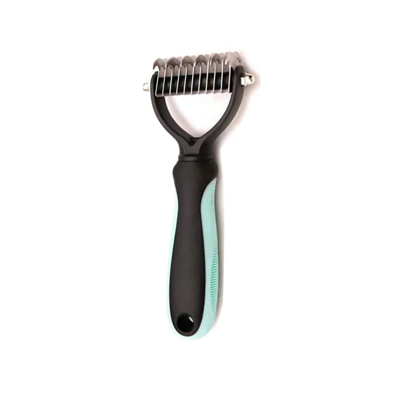 Professional Pet Deshedding Brush - Dog & Cat Fur Remover Tool