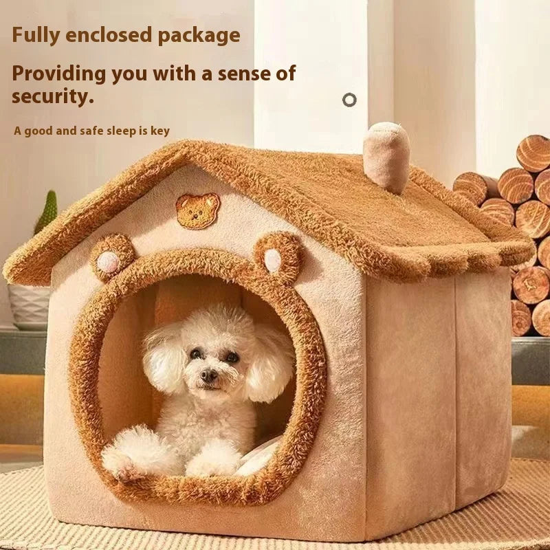 All-Season Pet House Bed - Warm & Cozy Shelter