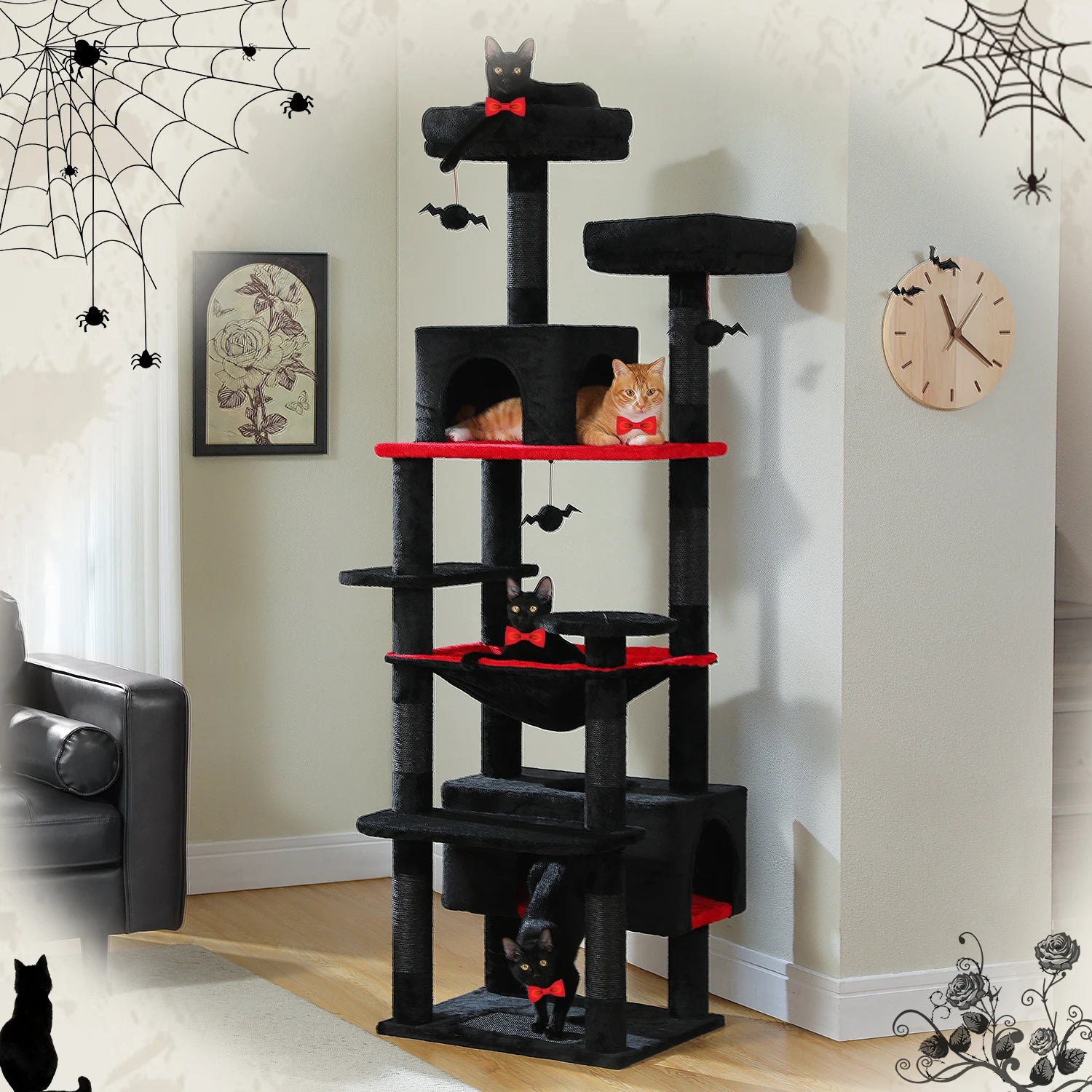 Large Cat Tree Tower - Multi-Level Scratching Post & Condo