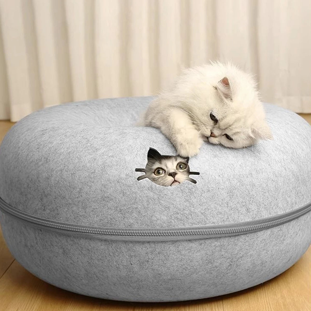 Cat Tunnel Bed - 2-in-1 Hideout & Play Tunnel