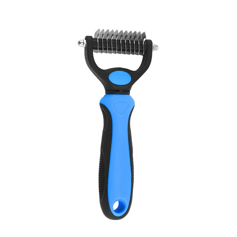 Professional Pet Deshedding Brush - Dog & Cat Fur Remover Tool