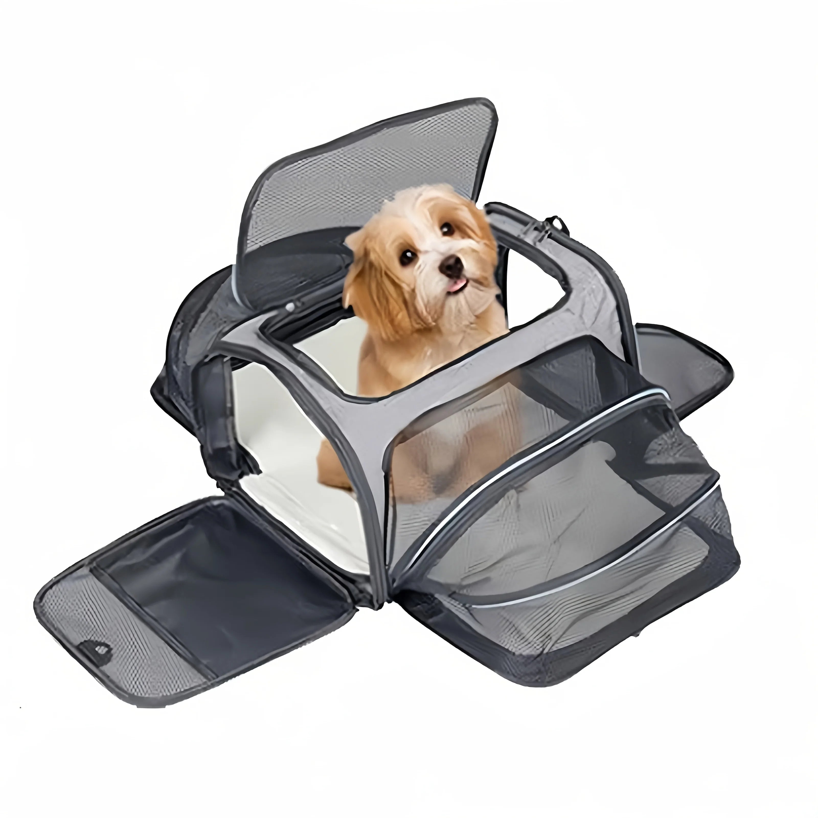 Expandable Pet Carrier Bag - Breathable Travel Comfort