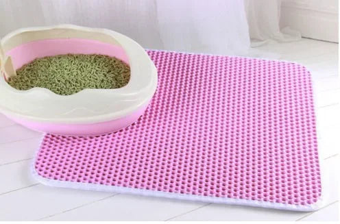 Double Layer Cat Litter Mat - Traps Litter & Waterproof
